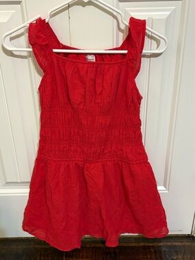 abercrombie kids Red Off-Shoulder Smocked Dress